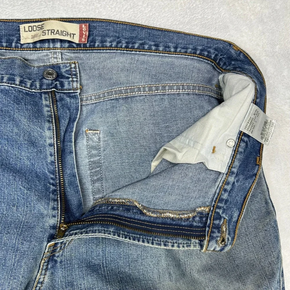 Levi's 569 Loose Straight Jeans Men's Blue‎ Denim High Rise Classic - 36X35.5